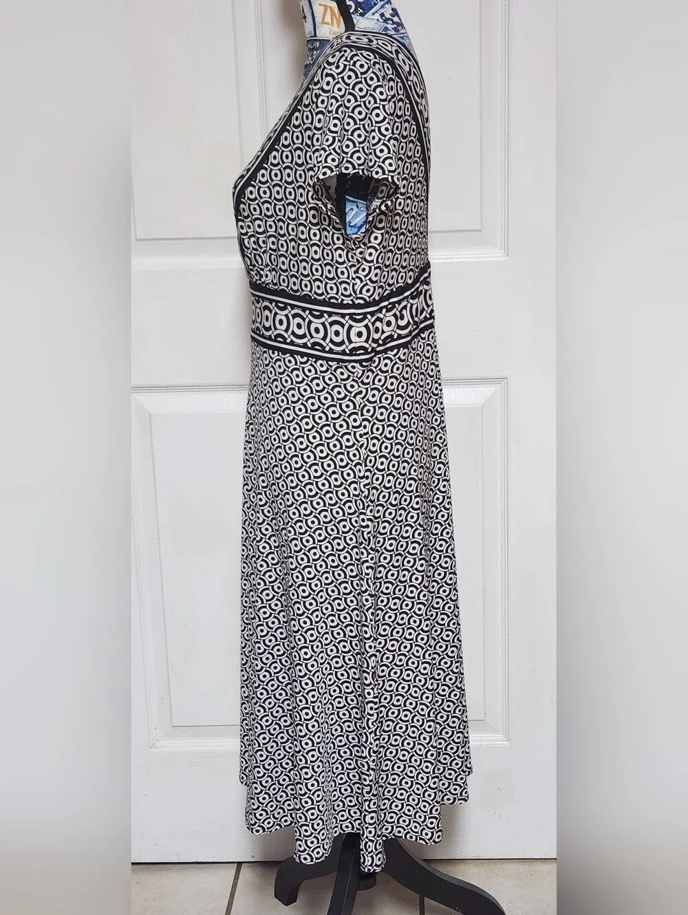 Dressbarn Women's Midi Black & White Dress Size 14 - Picture 2 of 6
